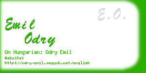 emil odry business card